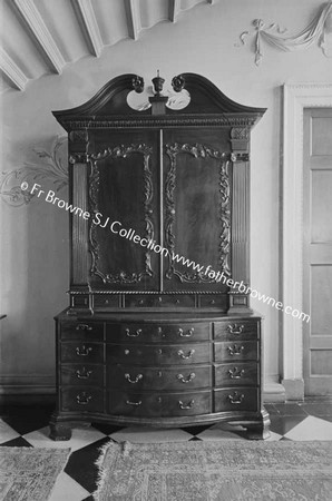 CASTLETOWN HOUSE  18TH CENTURY CABINET UNDER STAIRCASE